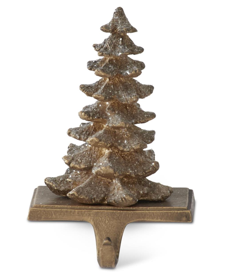 STOCKING HOLDER BRONZE TREE