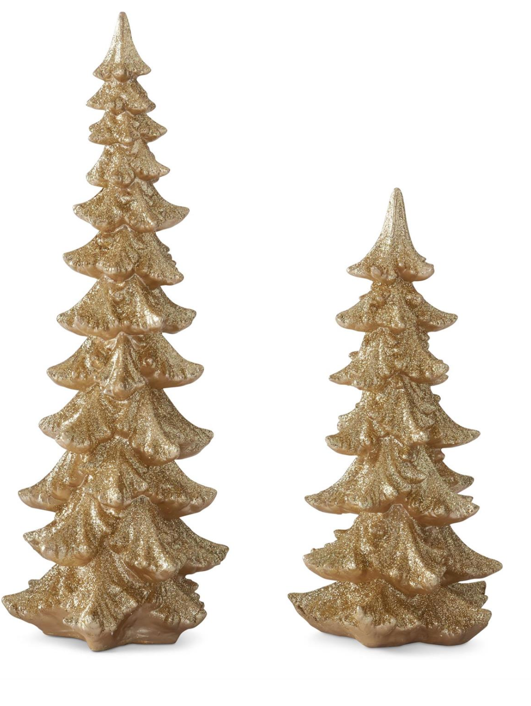 TREE GOLD GLITTERED RESIN