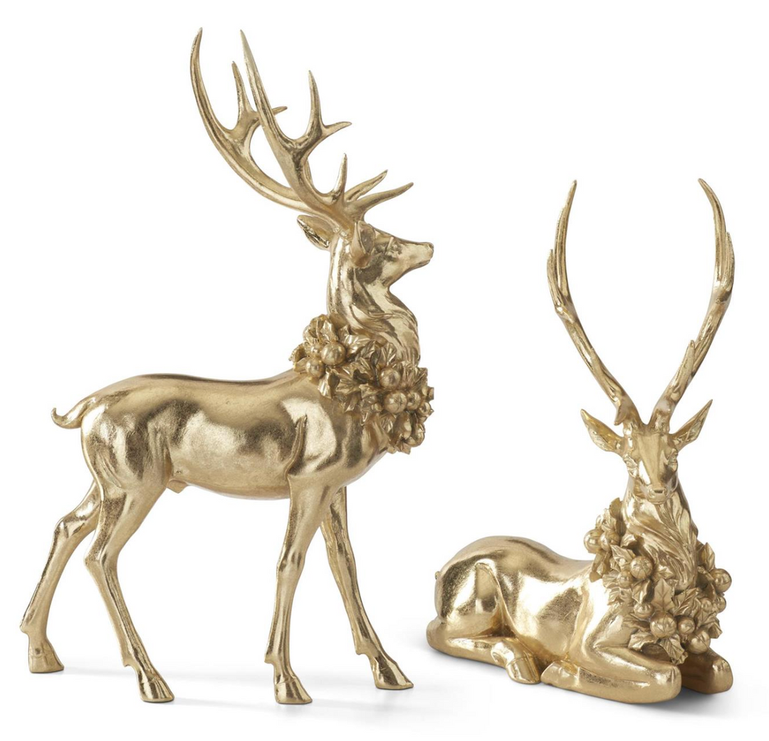 DEER GOLD W/ WREATH
