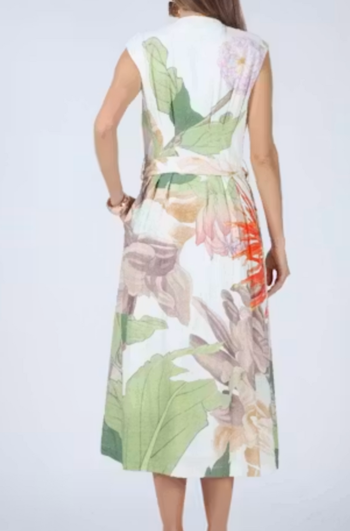 DRESS V-NECK A-LINE MIDI
