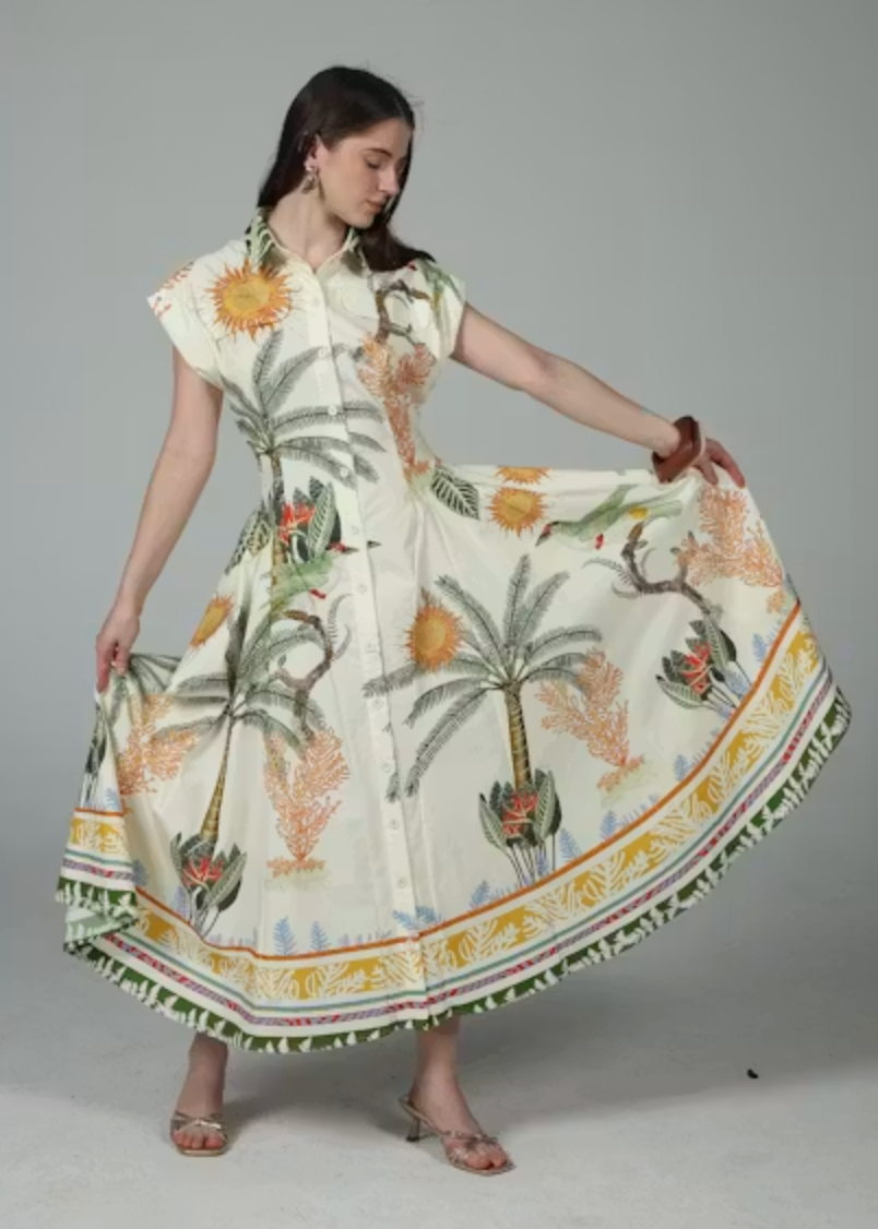 DRESS BUTTON CLOSURE MAXI