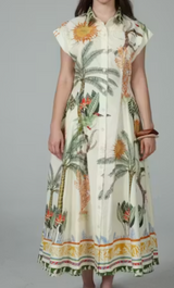 DRESS BUTTON CLOSURE MAXI