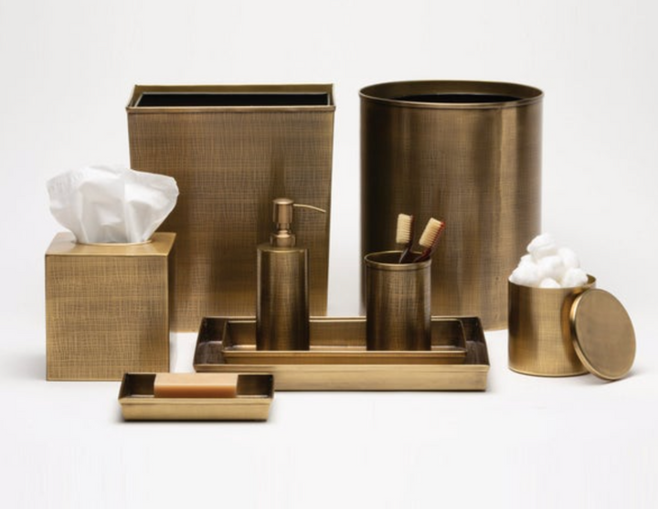 BATH COLLECTION ANTIQUE BRASS TEXTURED STAINLESS STEEL