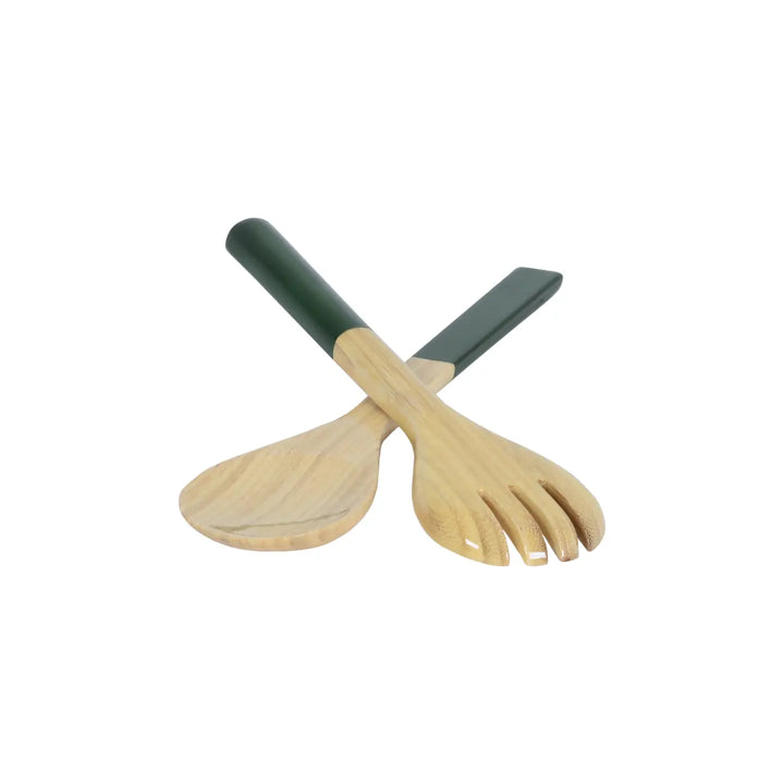 SERVER SET BAMBOO DARK GREEN