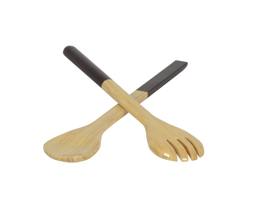 SERVER SET BAMBOO DARK GREY