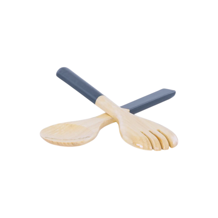 SERVER SET BAMBOO NAVY BLUE