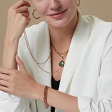 NECKLACE HALF MOON LONG STRAND ANDALUSITE