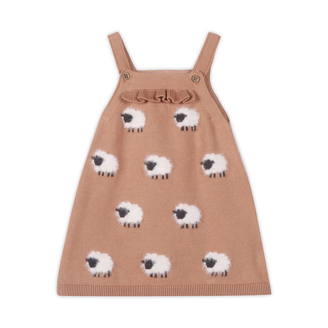 S/2 TUNIC DRESS SHEEP JACQUARD CHAI SPICE