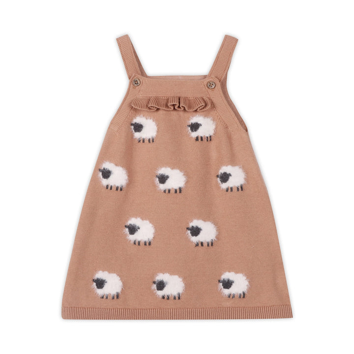 S/2 TUNIC DRESS SHEEP JACQUARD CHAI SPICE