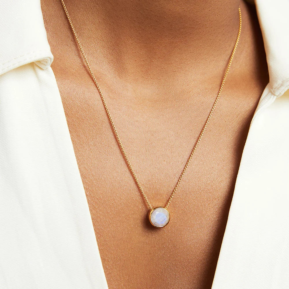 NECKLACE SIGNATURE PENDANT MOONSTONE
