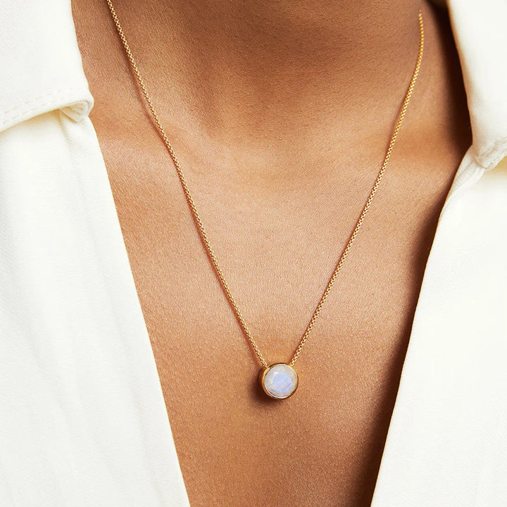 NECKLACE SIGNATURE PENDANT MOONSTONE