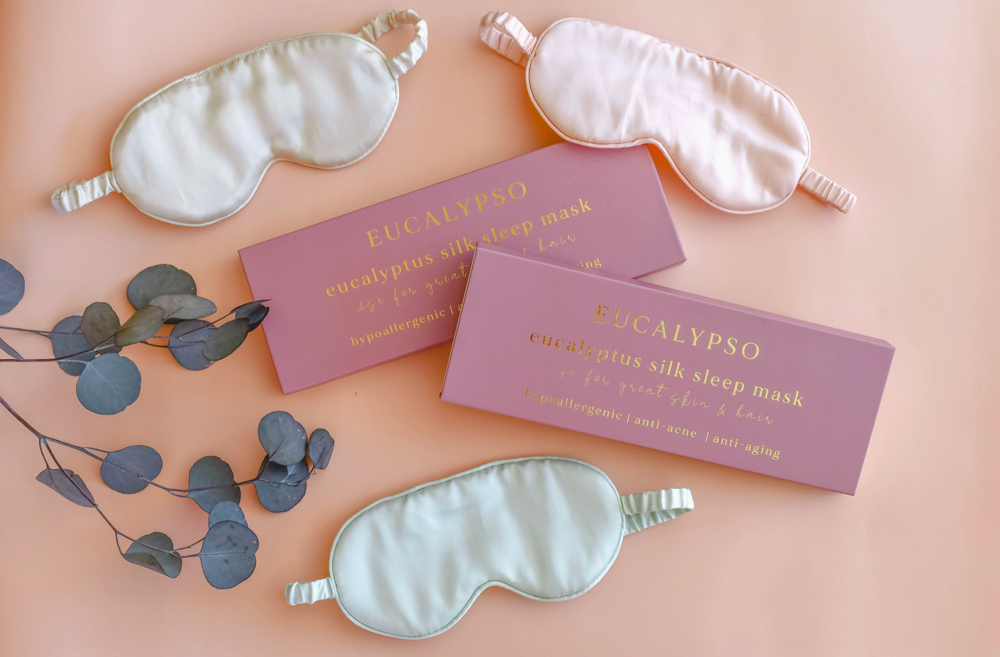 EUCALYPSO SILK SLEEP MASK (Available in 4 Colors)