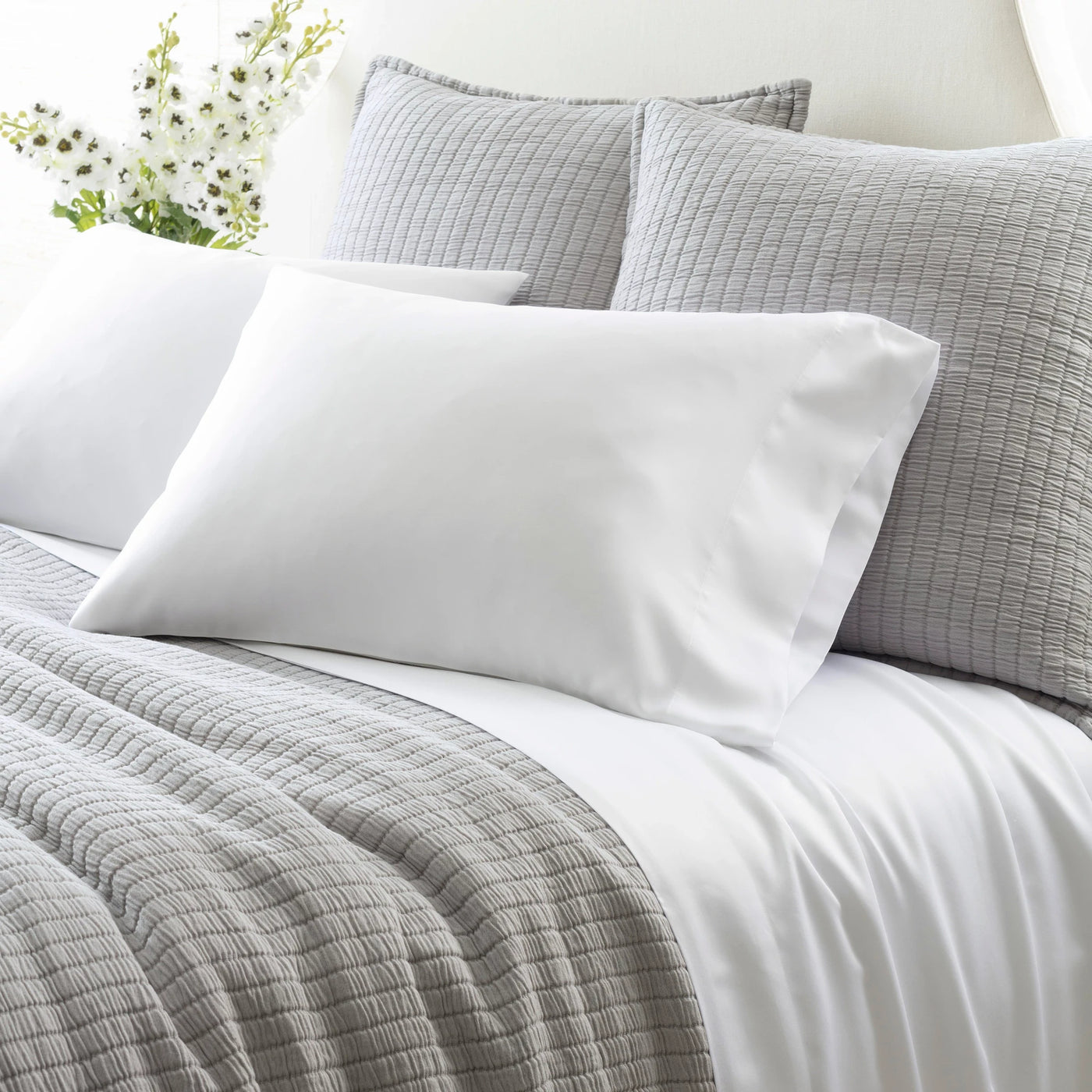 SHEET SET SILKEN SOLID WHITE (Available in 2 Sizes)