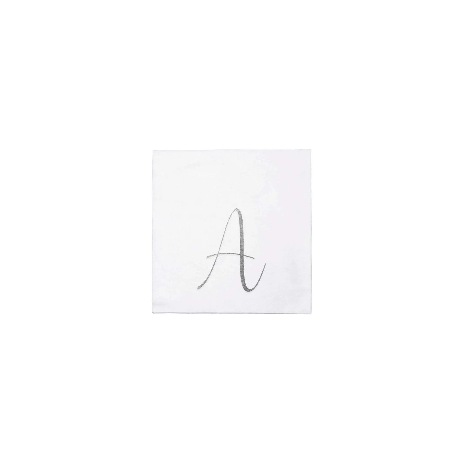 NAPKINS PAPER COCKTAIL SILVER MONOGRAME ALPHABET