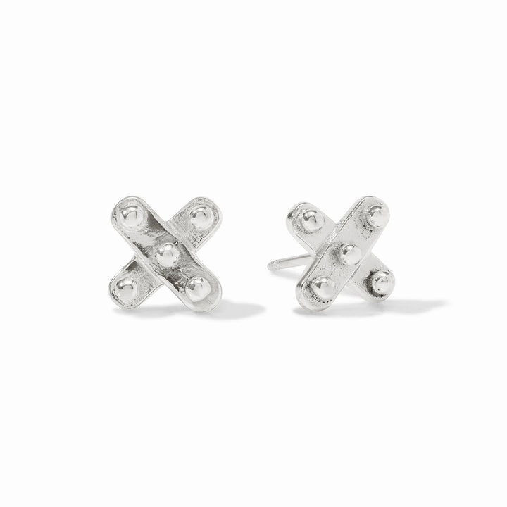 EARRINGS SOHO DEMI X STUD SILVER
