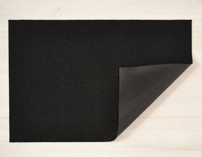 CHILEWICH FLOORMAT SOLID SHAG BLACK (Available in Sizes)