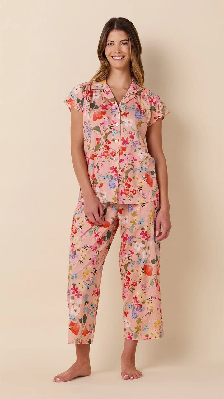 PAJAMA SET CAPRI PINK STRAWBERRY FIELDS