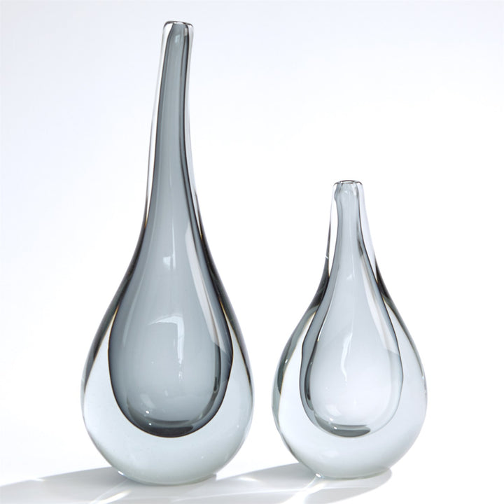 VASE STRETCHED NECK GREY