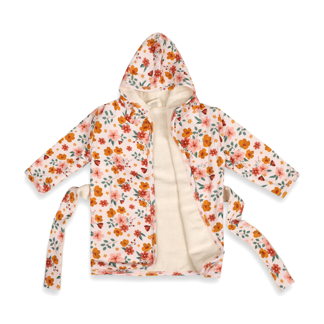 BATHROBE SUMMER FLORAL HOODED
