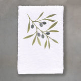 GUEST TOWEL OLIVE WHITE