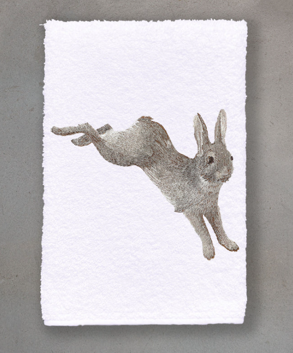 GUEST TOWEL TERRY RABBIT WHITE