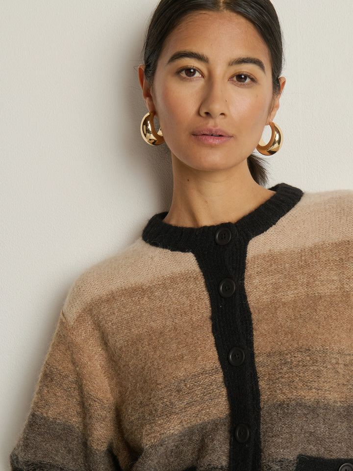 CARDIGAN MACCHIATO OMBRE