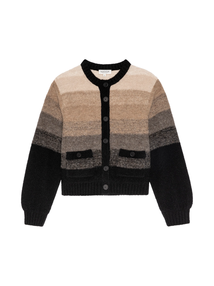 CARDIGAN MACCHIATO OMBRE