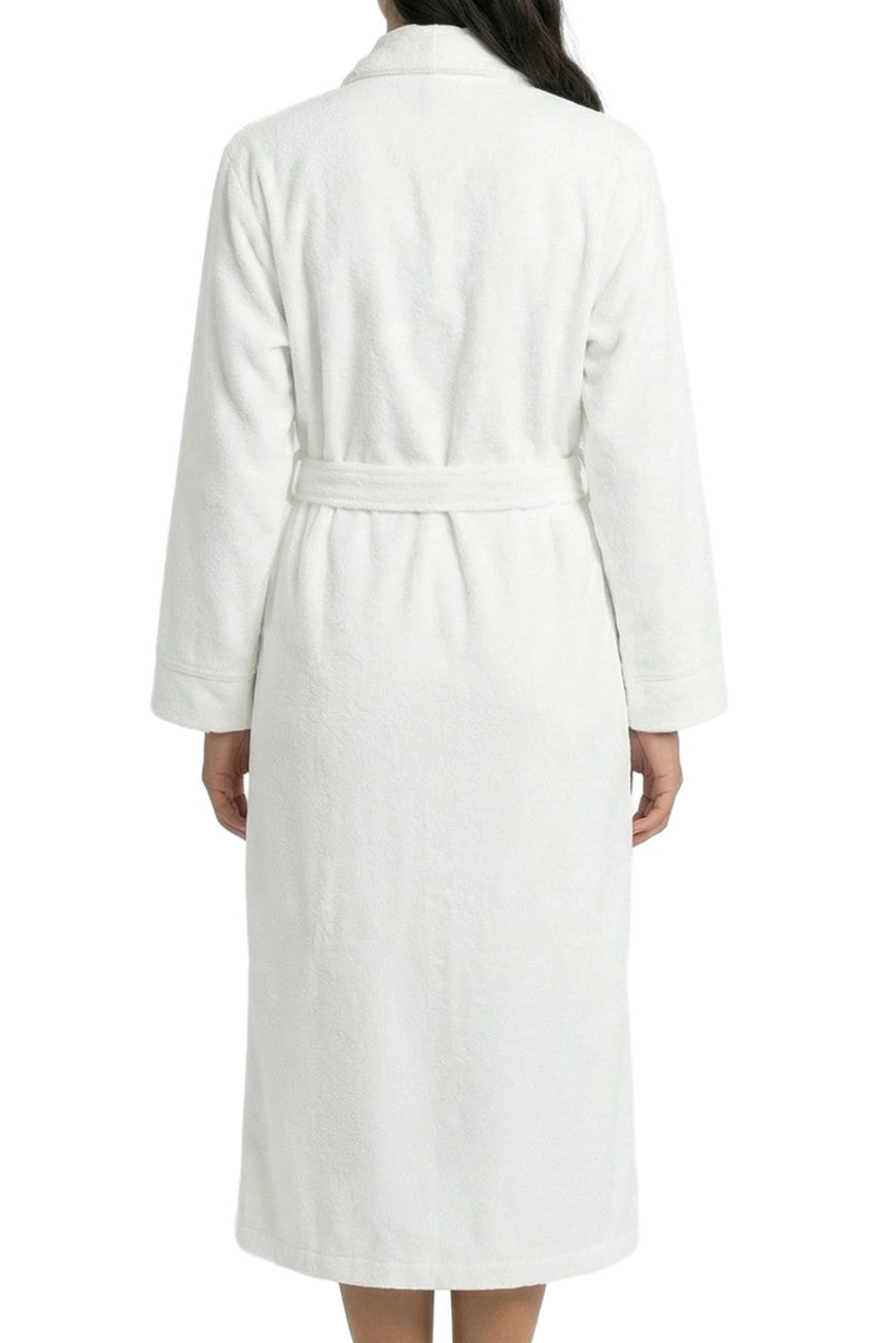 THERESA LONG TERRY ROBE WHITE