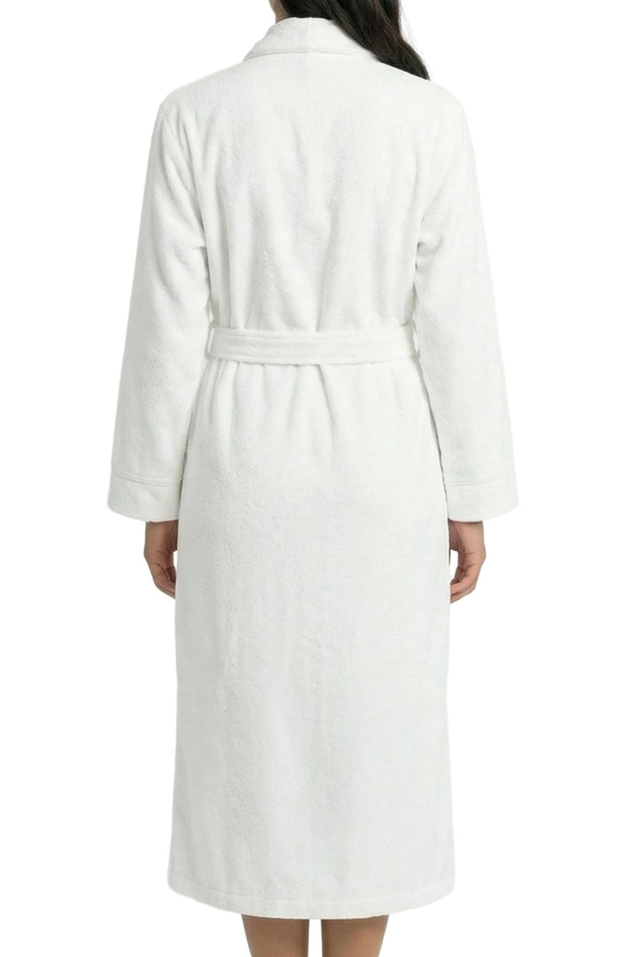 THERESA LONG TERRY ROBE WHITE