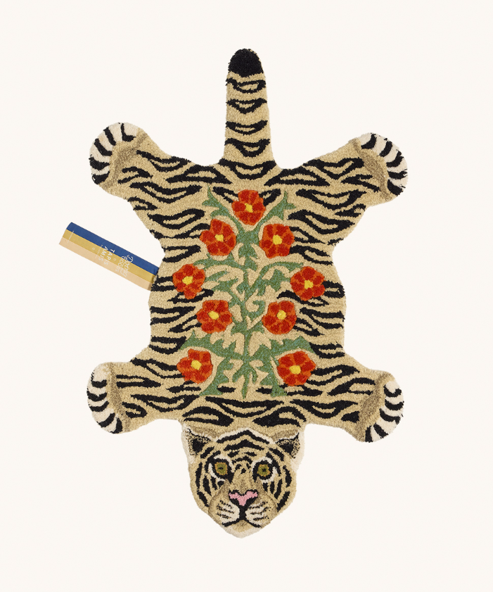 RUG FLORAL TIGER SMALL #76949
