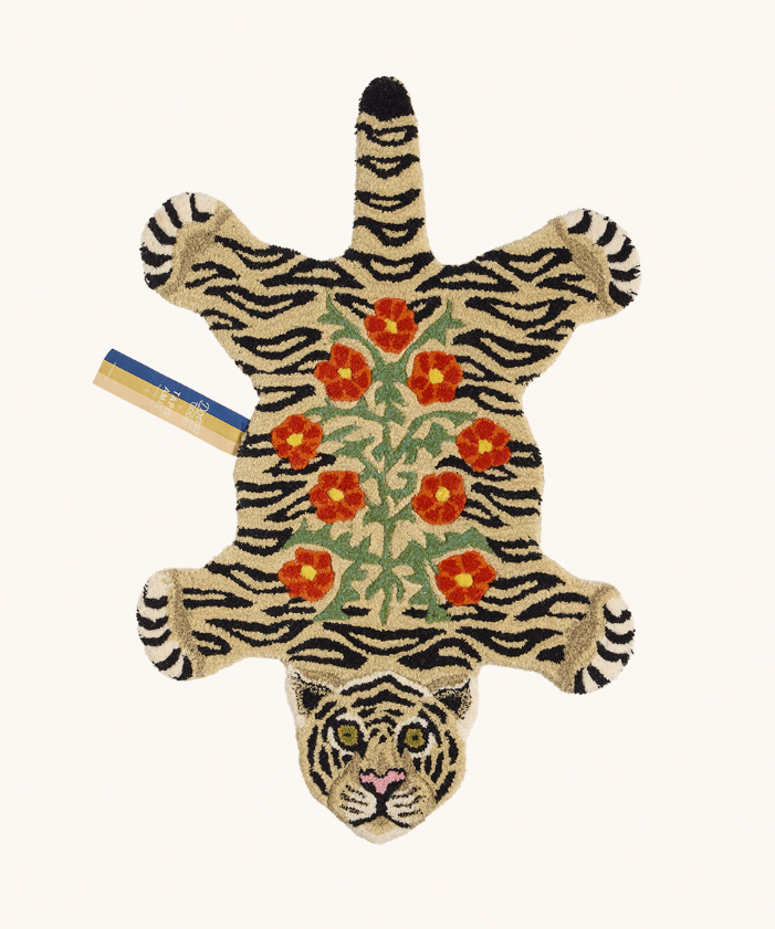 RUG FLORAL TIGER SMALL