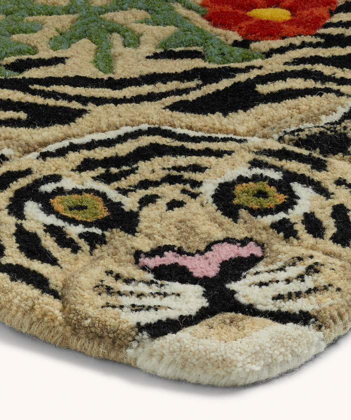 RUG FLORAL TIGER SMALL