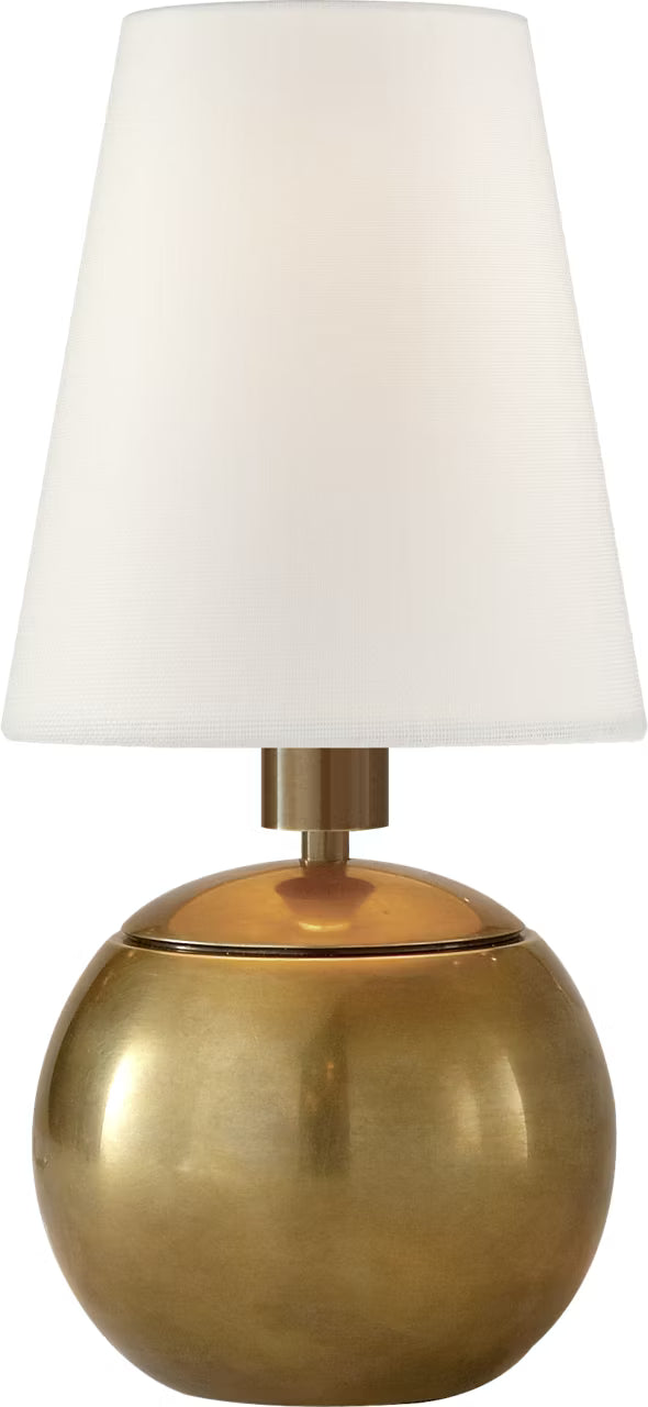TABLE LAMP ANTIQUE BRASS ROUND