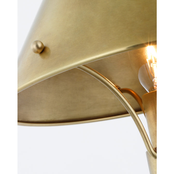 TABLE LAMP BRASS SHADE 26.75H