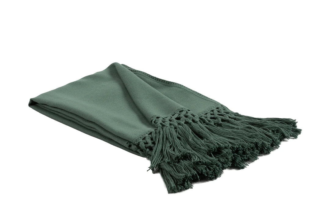 THROW ALPACA W/ FRINGE TASSELS