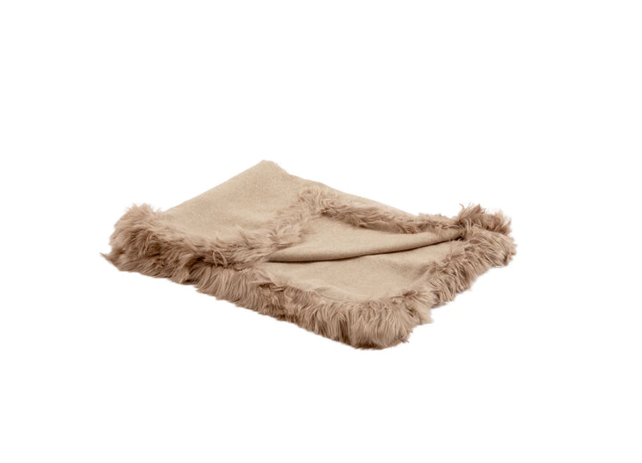 THROW LUXE ALPACA W/ FUR TRIM