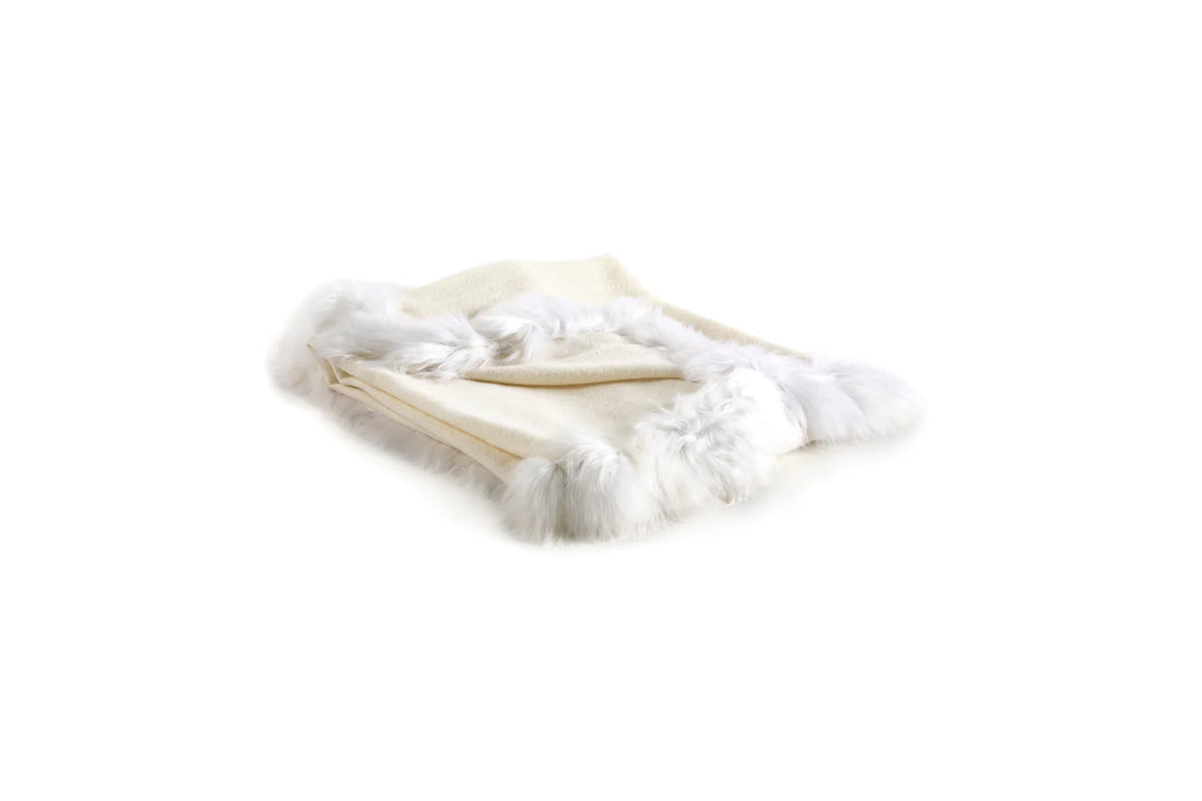 THROW LUXE ALPACA W/ FUR TRIM