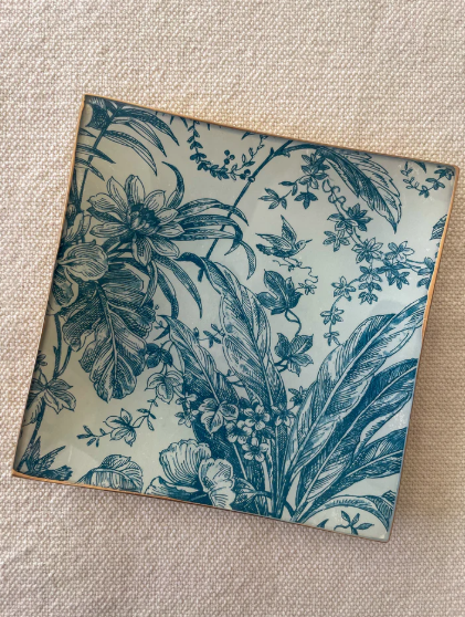 PLATE TROPICAL SQUARE (2 SIZES)