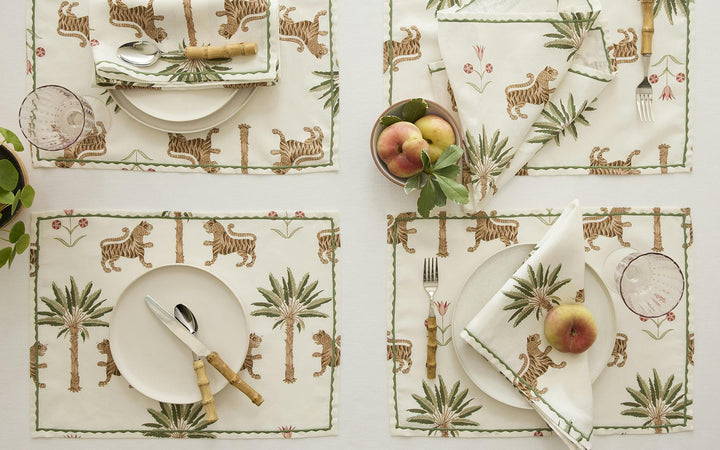 NAPKIN TIGER PALM TIGEREYE