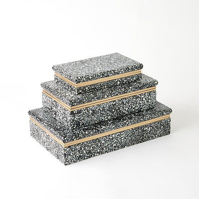BOX BLACK/WHITE BRASS