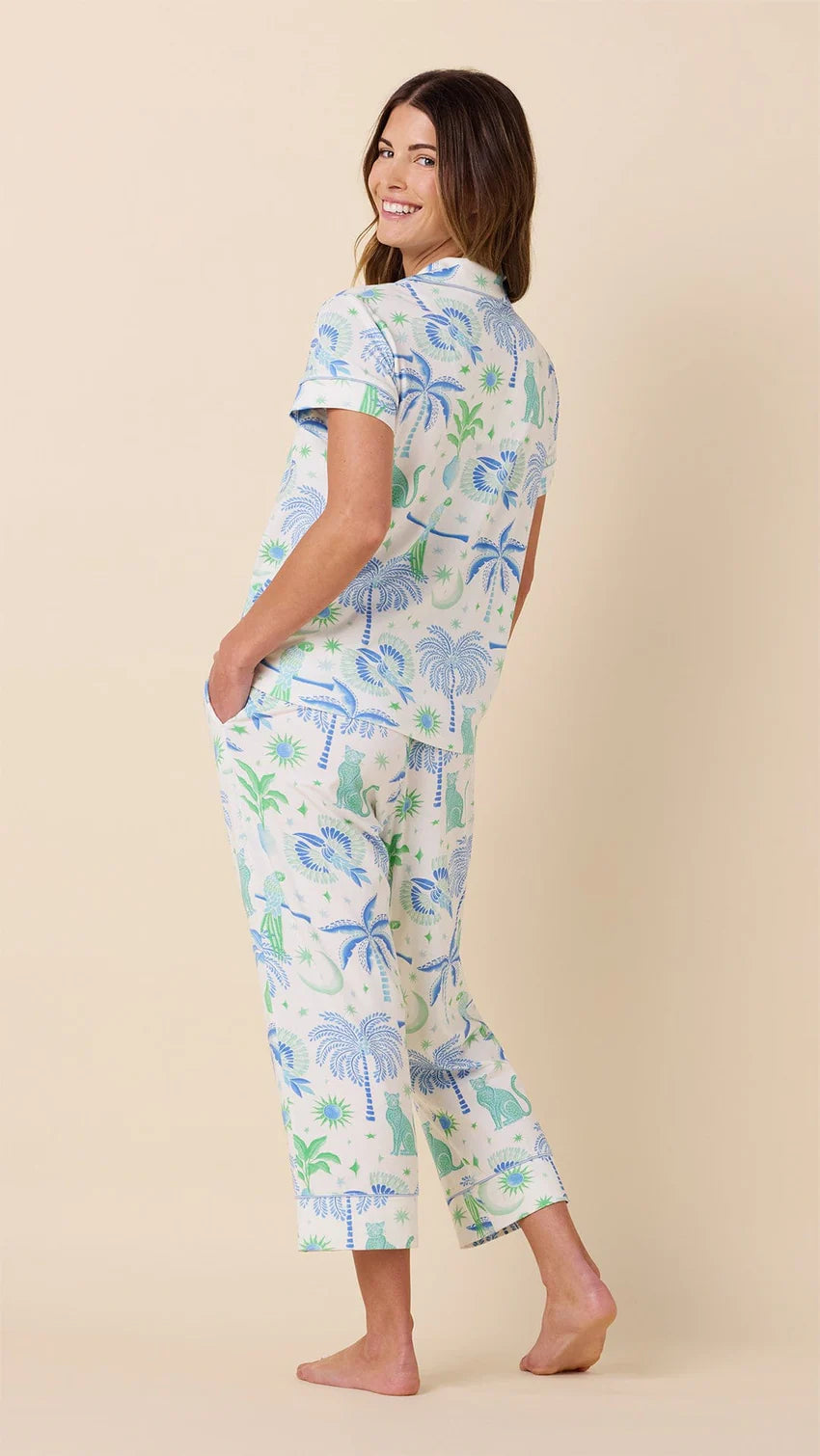 PAJAMA PIMA KNIT CAPRI TOUCAN TERRACE