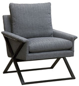 CHAIR WITH METAL FRAME IN TOPEKA FOG