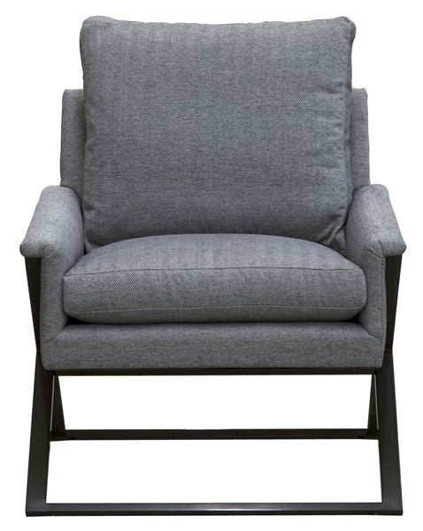 CHAIR WITH METAL FRAME IN TOPEKA FOG #67338