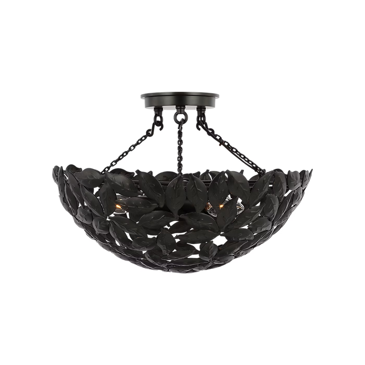 FLUSH MOUNT SEMI AGED IRON