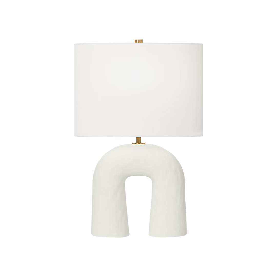 TABLE LAMP MATTE WHITE CERAMIC SMALL