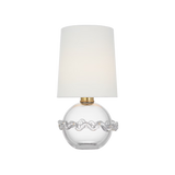 TABLE LAMP CLEAR GLASS WITH LINEN SHADE