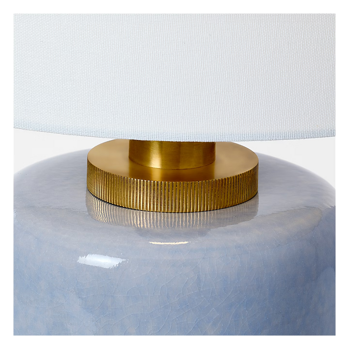 TABLE LAMP POLAR BLUE CRACKLE LG