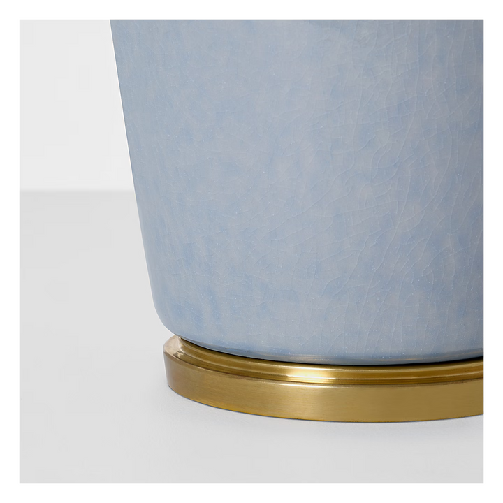 TABLE LAMP POLAR BLUE CRACKLE LG