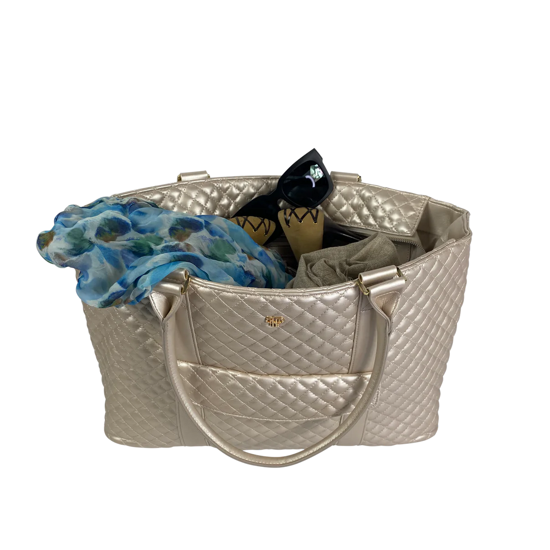 TOTE BAG TRAVEL PEARL QUILTED