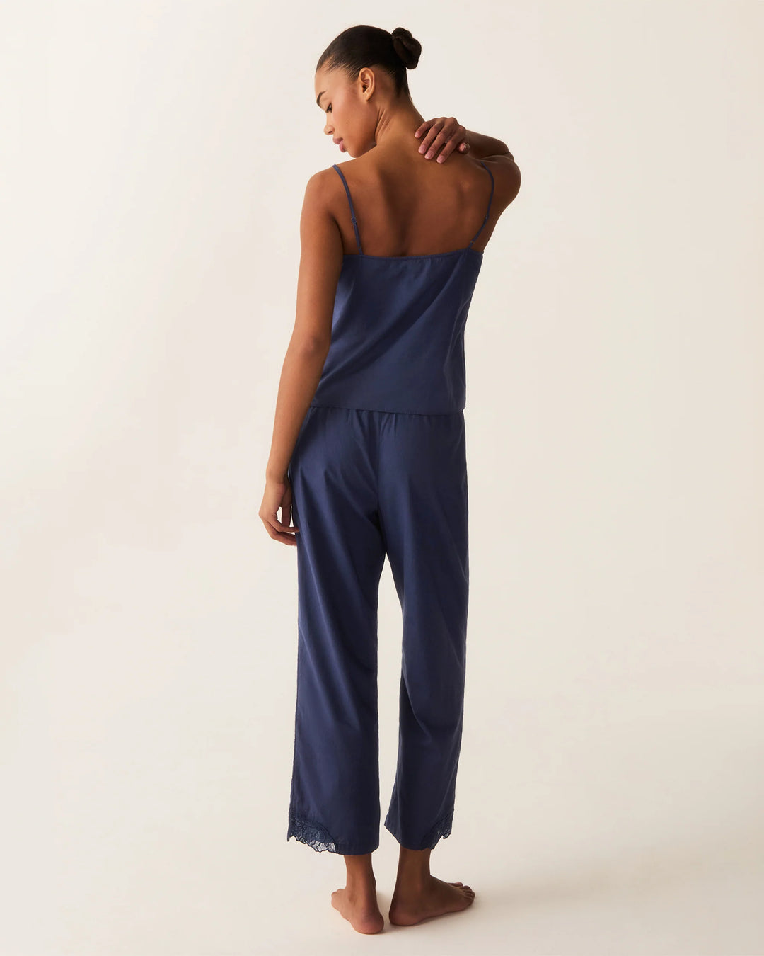 PJ SET CAMI PANT VOILE FLEUR IN NAVY